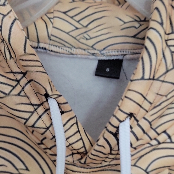 Artistic Wave Print Hoodie - Picture 4 of 5